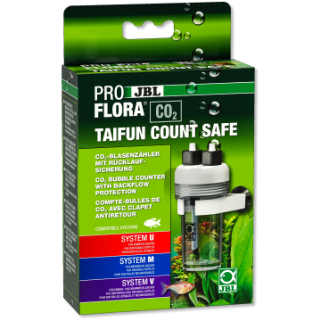 JBL PROFLORA CO2 TAIFUN COUNT SAFE Compte-bulles de CO2 avec clapet...