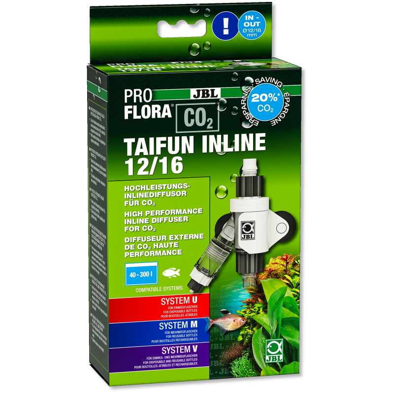 JBL PROFLORA CO2 TAIFUN INLINE Diffuseur de CO2 haute performance 12/16mm