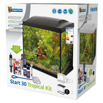 Superfish aquarium start 30 tropical kit noir