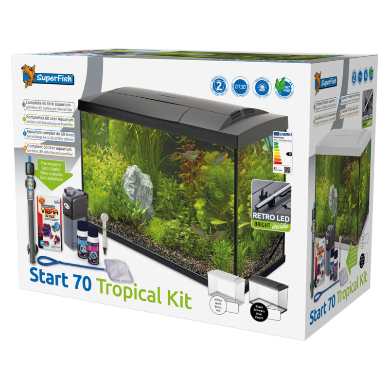 Superfish aquarium start 70 tropical kit noir 