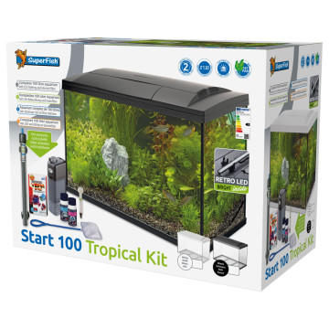 Superfish aquarium start 100 tropical kit noir 