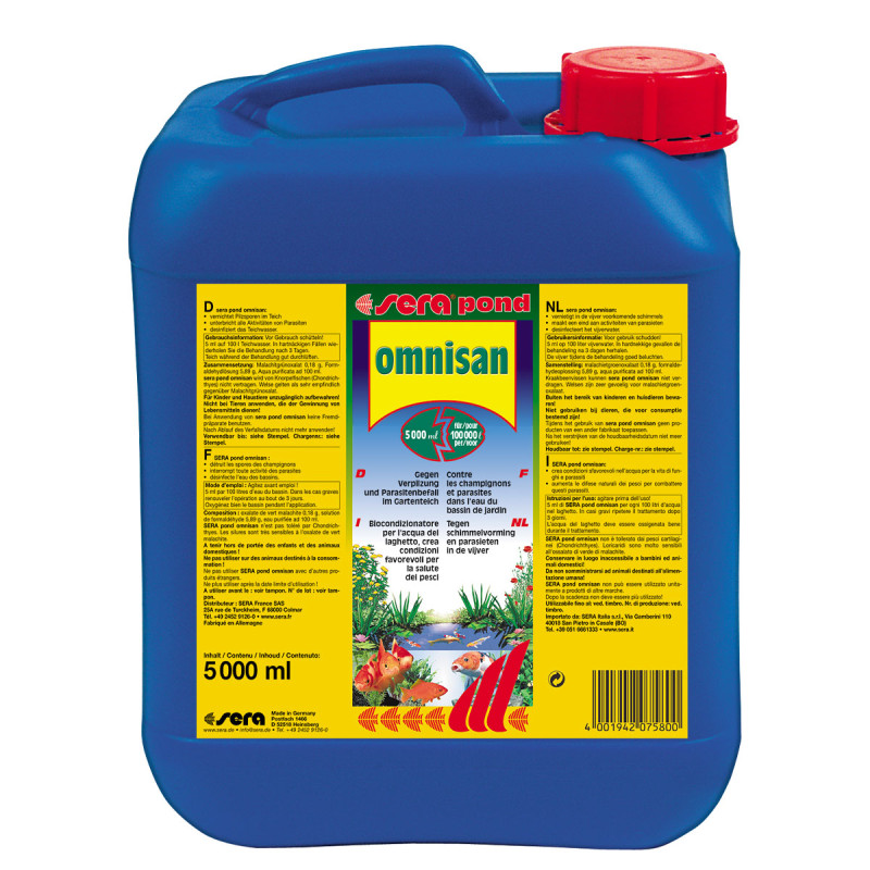 Sera pond omnisan 5.000 ml pour 100.000 litres 56,00 €