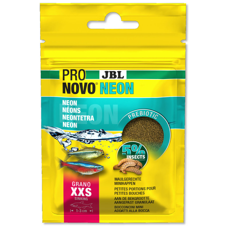 JBL PRONOVO NEON GRANO XXS Aliment de base en granulés de taille XXS pour les néons et autres petits characins de 1 à 3 cm