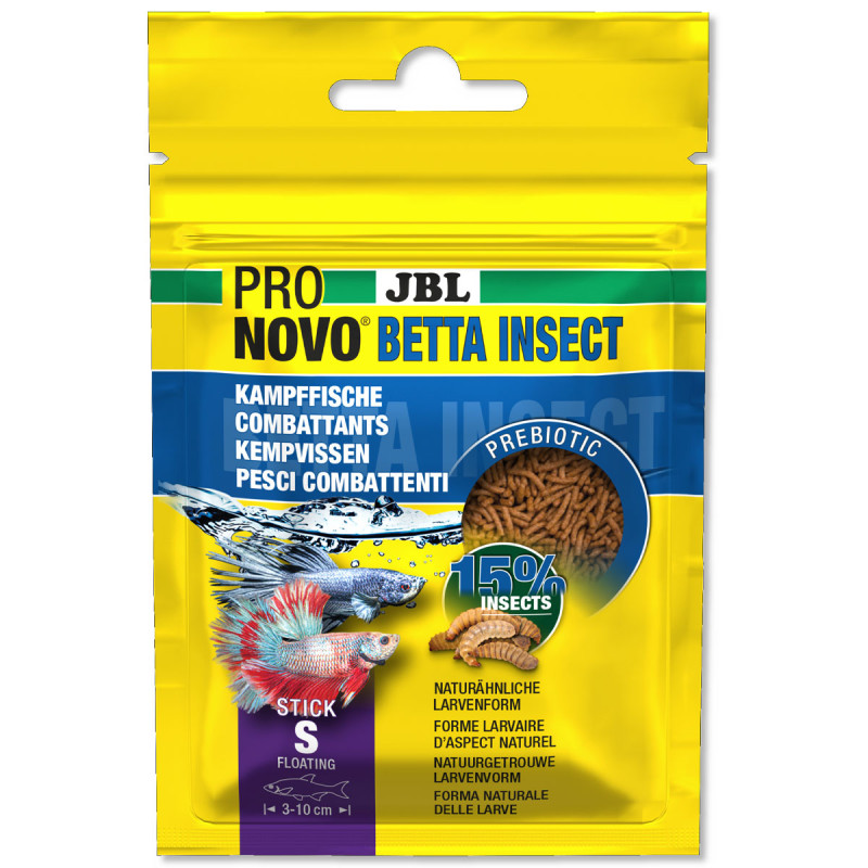 JBL PRONOVO BETTA INSECT STICK S Aliment en bâtonnets, taille S, po...