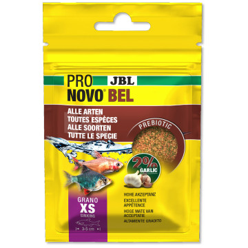 JBL PRONOVO BEL GRANO XS Aliment de base en granulés de taille XS pour tous les poissons d’aquarium de 3 à 5 cm