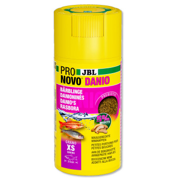 JBL PRONOVO DANIO GRANO XS Aliment de base en granulés de taille XS pour tous les petits barbus et danios de 3 à 5 cm