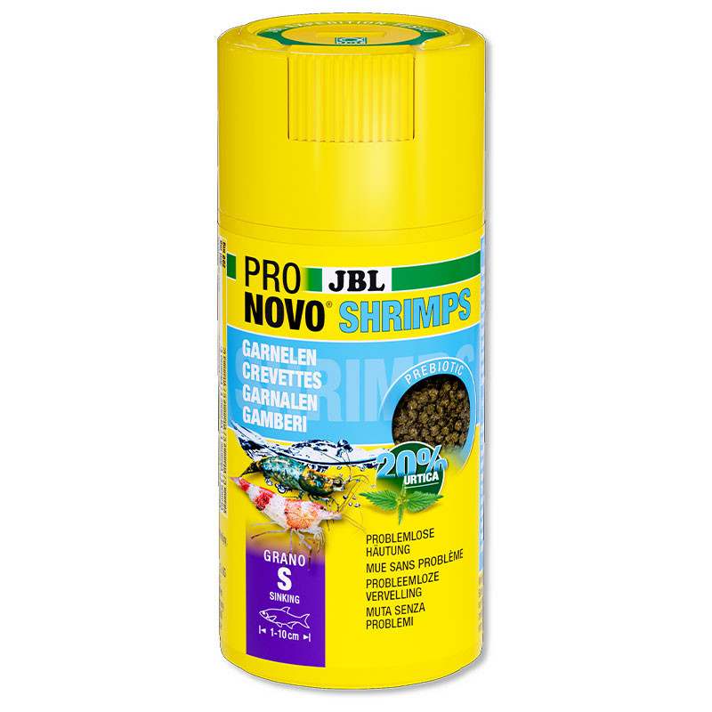 JBL PRONOVO SHRIMPS GRANO S Aliment de base en granulés pour crevettes de 1 à 20 cm en aquarium 100ml