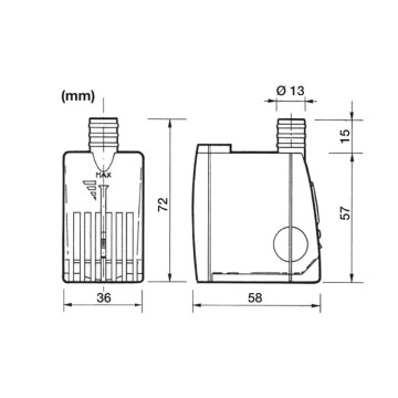 NEWA Mini 404 pompe à eau réglable de 70 à 420 l/h  18,10 €