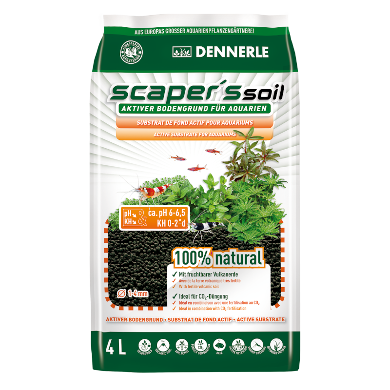 Dennerle Scaper's soil noir 1-4 mm 4 L 20,00 €