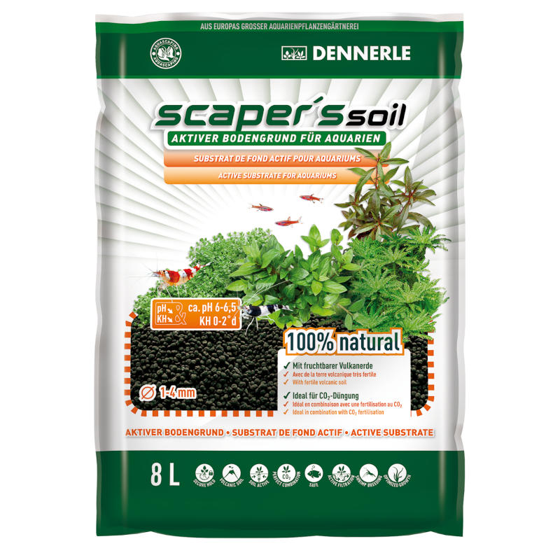 Dennerle Scaper's soil noir 1-4 mm 8 L 35,00 €