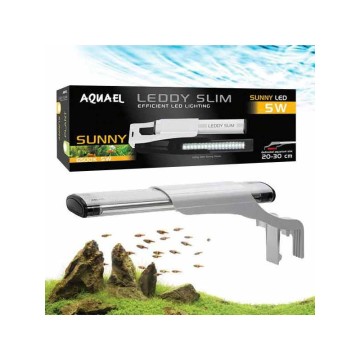 Aquael éclairage leddy slim blanc 5w sunny pour aquarium de 20-30cm