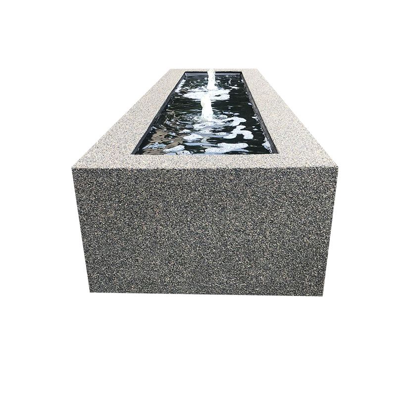 Table d'eau 225 x 60 x 35 blanc ,noir et rocher